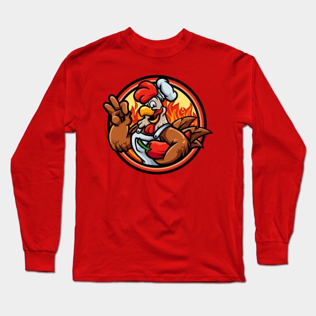 SPICY ROOSTER Long Sleeve T-Shirt by NSC.gd